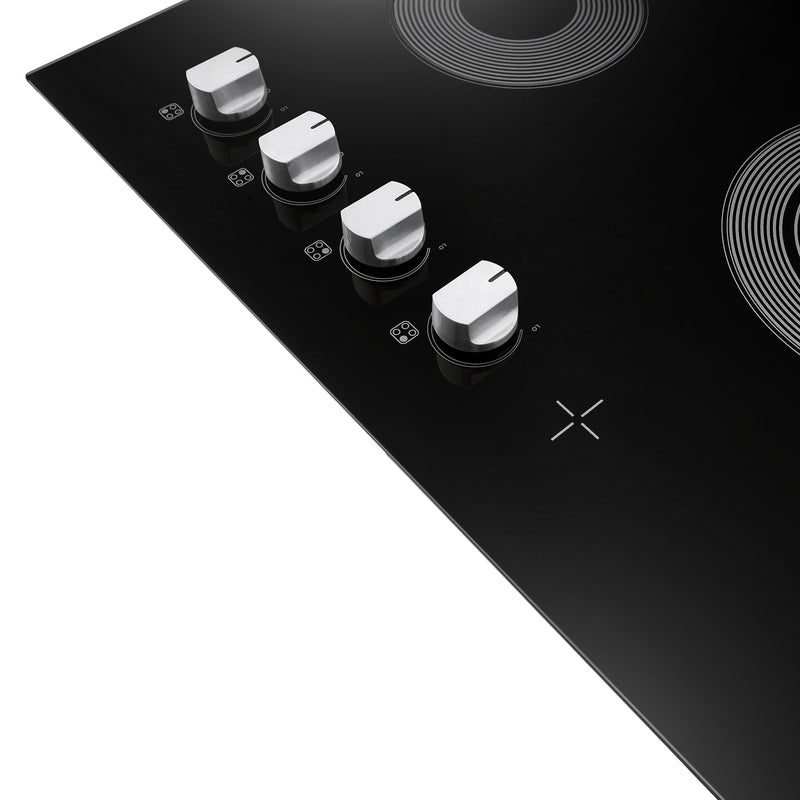 Load image into Gallery viewer, Cosmo 30 in. Electric Ceramic Glass Cooktop with 4 Burners, Dual Zone Elements, Hot Surface Indicator Light and Control Knobs