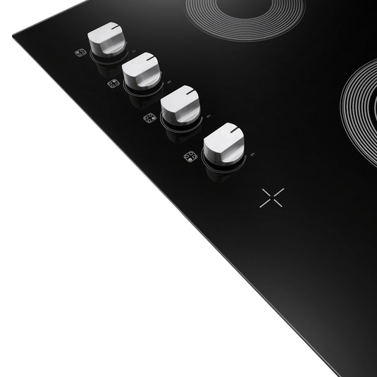 Cosmo 30 in. Electric Ceramic Glass Cooktop with 4 Burners, Dual Zone Elements, Hot Surface Indicator Light and Control Knobs