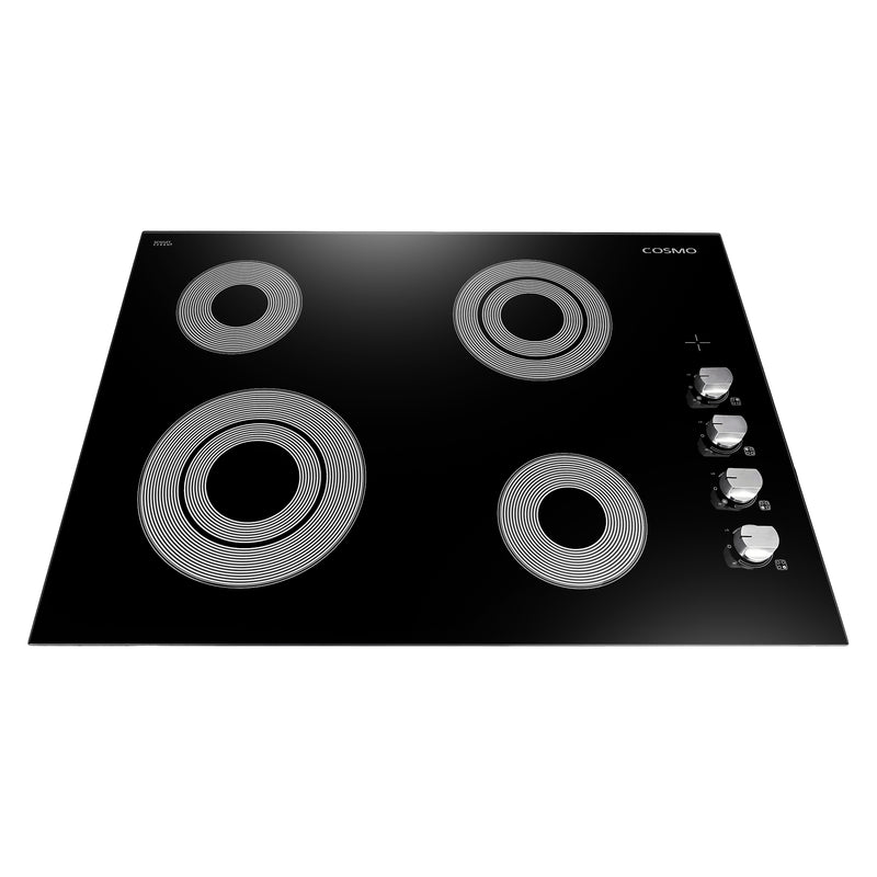 Load image into Gallery viewer, Cosmo 30 in. Electric Ceramic Glass Cooktop with 4 Burners, Dual Zone Elements, Hot Surface Indicator Light and Control Knobs