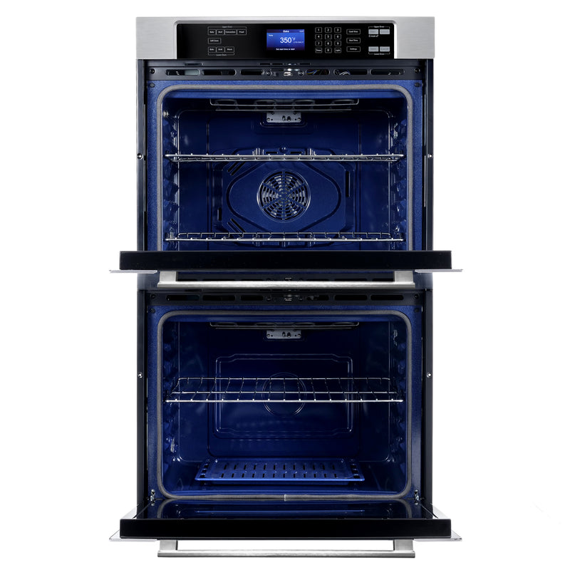 Load image into Gallery viewer, Cosmo COS-30EDWC 30 in. Electric Double Wall Oven with 5 cu. ft. Capacity, Turbo True European Convection, 7 Cooking Modes, Self-Cleaning in Stainless Steel