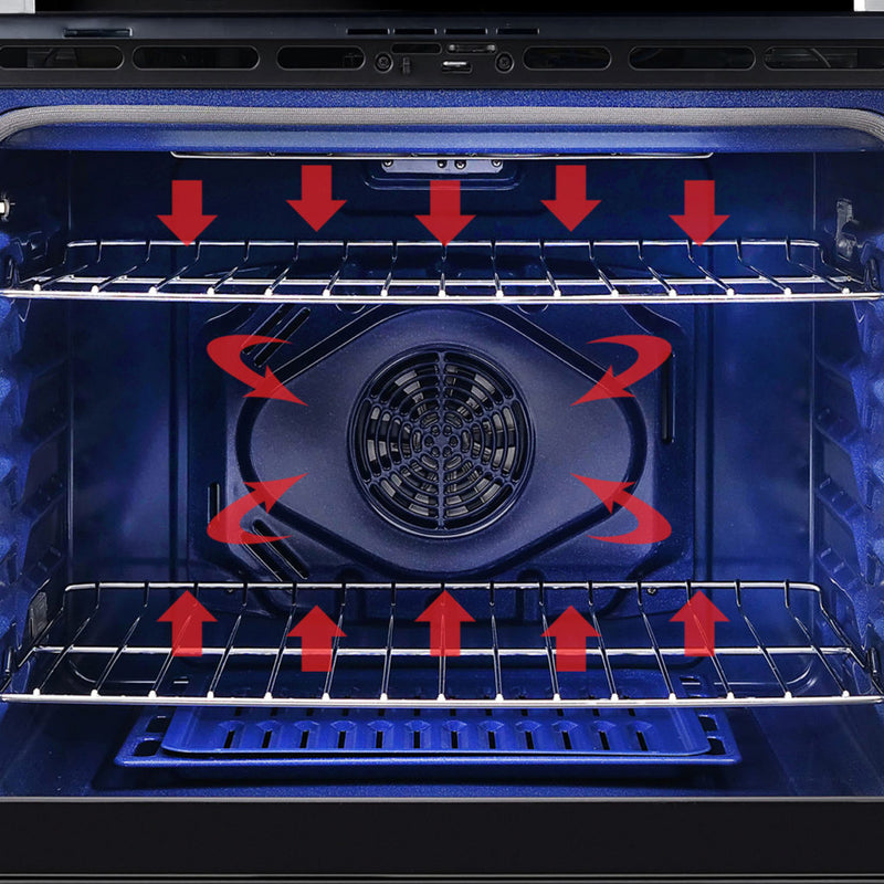 Load image into Gallery viewer, Cosmo COS-30EDWC 30 in. Electric Double Wall Oven with 5 cu. ft. Capacity, Turbo True European Convection, 7 Cooking Modes, Self-Cleaning in Stainless Steel