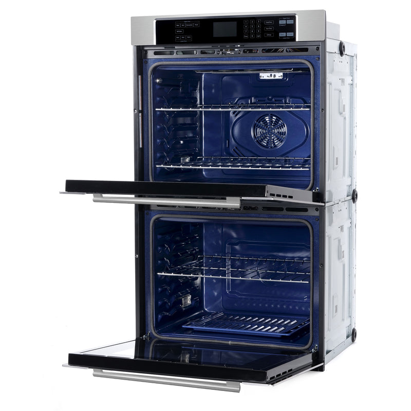 Load image into Gallery viewer, Cosmo COS-30EDWC 30 in. Electric Double Wall Oven with 5 cu. ft. Capacity, Turbo True European Convection, 7 Cooking Modes, Self-Cleaning in Stainless Steel