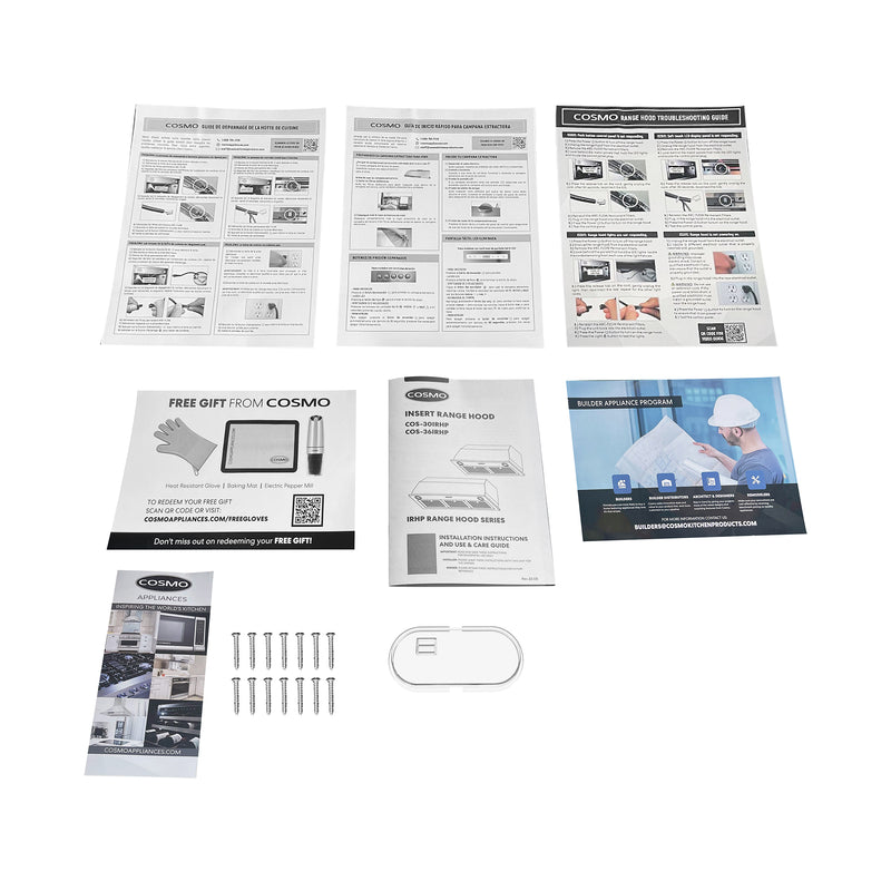 Load image into Gallery viewer, Cosmo 30 inch, Stainless Steel Ducted Insert Range Hood with Permanent Filters - COS-30IRHP