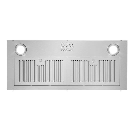30 in. 380 CFM Ducted Insert Range Hood in Stainless Steel with Push Button Controls LED Lights and Permanent Filters