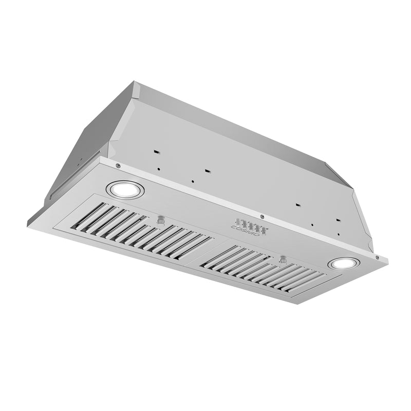Load image into Gallery viewer, 30 in. 380 CFM Ducted Insert Range Hood in Stainless Steel with Push Button Controls LED Lights and Permanent Filters