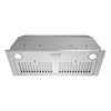 30 in. 380 CFM Ducted Insert Range Hood in Stainless Steel with Push Button Controls LED Lights and Permanent Filters