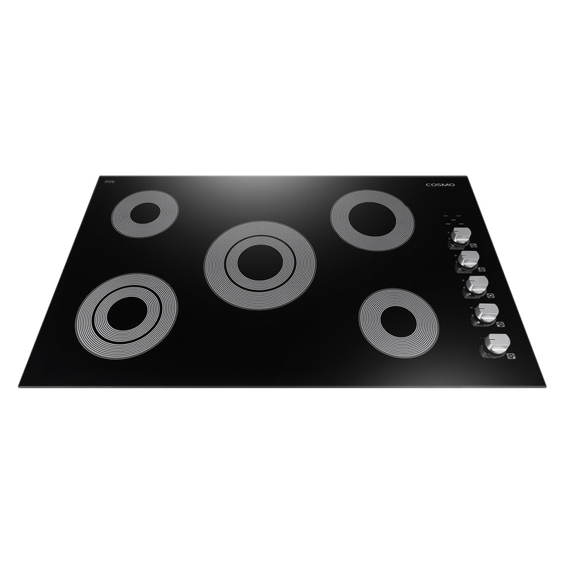 Load image into Gallery viewer, Cosmo 36 in. Electric Ceramic Glass Cooktop with 5 Burners, Dual Zone Elements, Hot Surface Indicator Light and Control Knobs