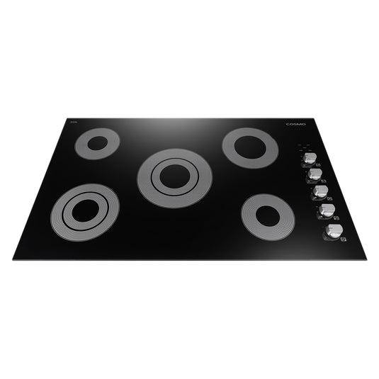 Cosmo 36 in. Electric Ceramic Glass Cooktop with 5 Burners, Dual Zone Elements, Hot Surface Indicator Light and Control Knobs