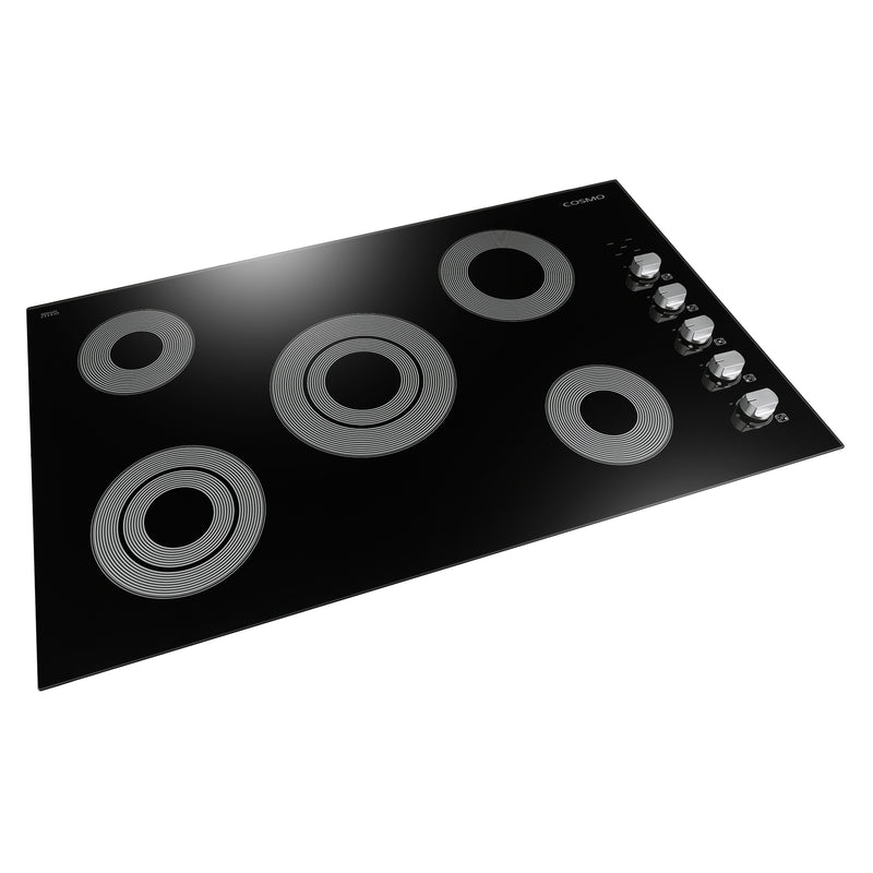 Load image into Gallery viewer, Cosmo 36 in. Electric Ceramic Glass Cooktop with 5 Burners, Dual Zone Elements, Hot Surface Indicator Light and Control Knobs