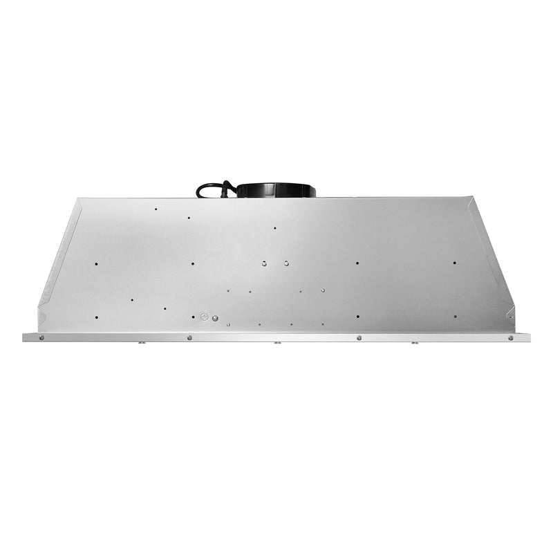 Load image into Gallery viewer, 36 in. 380 CFM Ducted Insert Range Hood in Stainless Steel with Push Button Controls LED Lights and Permanent Filters