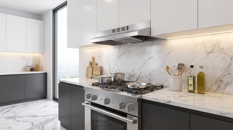 Load image into Gallery viewer, Forno Cappa 30-Inch Under Cabinet Range Hood, Stainless Steel, 200 CFM, Convertible, LED Lighting