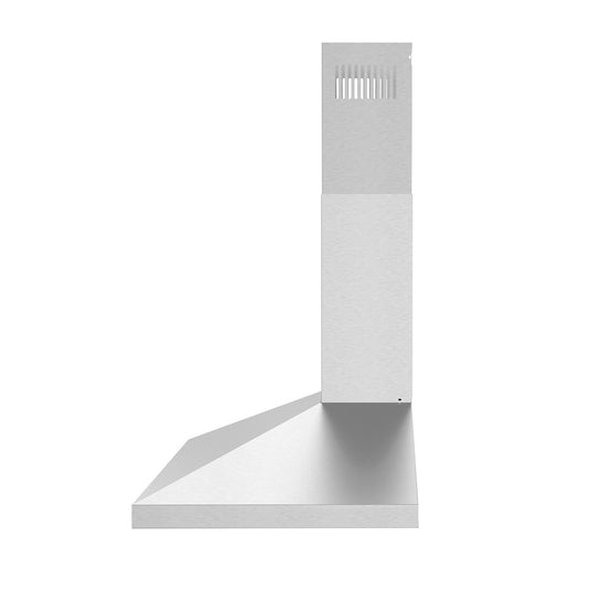 30 in. Ducted Wall Mount Range Hood in Stainless Steel with LED Lighting and Reusable Filters