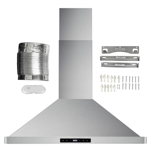 Cosmo 30 in. Ducted Range Hood in Stainless Steel with Touch Controls, LED Lighting and Permanent Filters