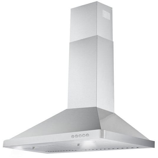 Cosmo 30 in. Ducted Wall Mount Range Hood in Stainless Steel with LED Lighting and Permanent Filters