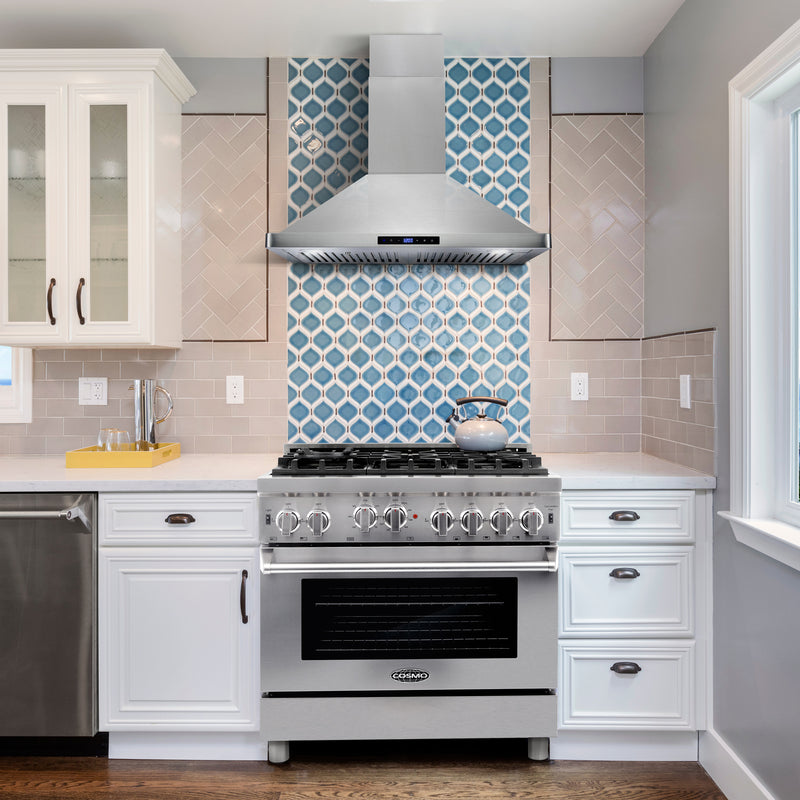 Load image into Gallery viewer, Cosmo 30 in. Ducted Range Hood in Stainless Steel with Touch Controls, LED Lighting and Permanent Filters