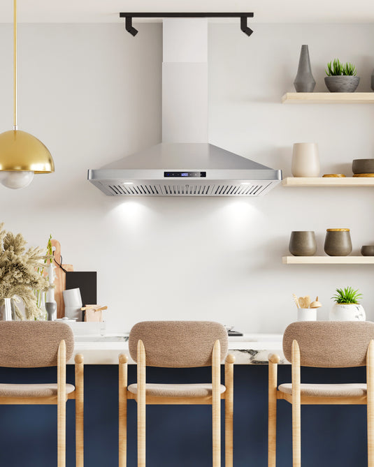 Cosmo 36 in. Ducted Range Hood in Stainless Steel with Touch Controls, LED Lighting and Permanent Filters