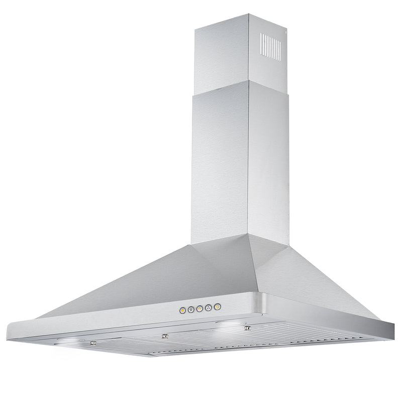 Load image into Gallery viewer, Cosmo 36 in. Ducted Wall Mount Range Hood in Stainless Steel with Touch Controls, LED Lighting and Permanent Filters