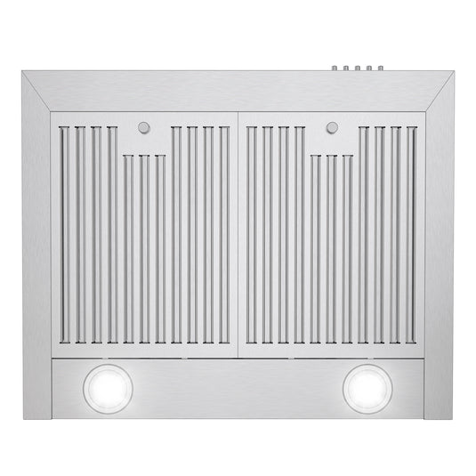 Cosmo 24 in. Ducted Wall Mount Range Hood in Stainless Steel with LED Lighting and Permanent Filters