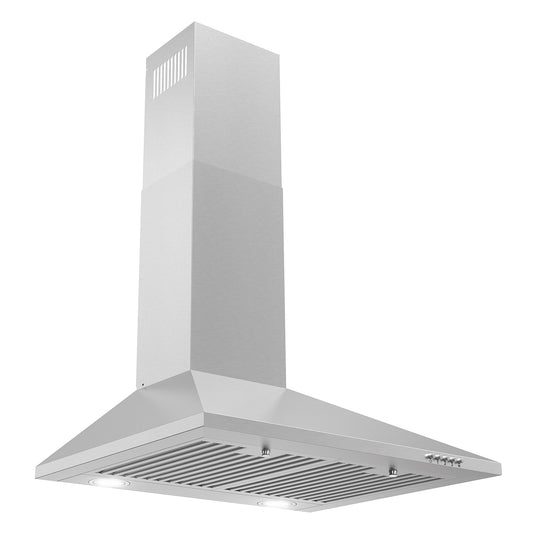 Cosmo 24 in. Ducted Wall Mount Range Hood in Stainless Steel with LED Lighting and Permanent Filters
