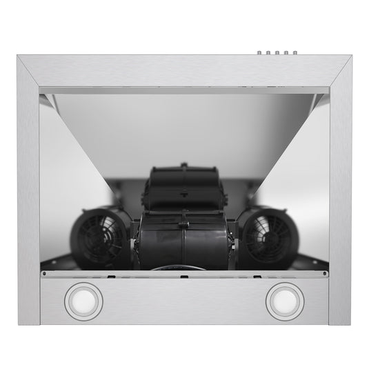 Cosmo 24 in. Ducted Wall Mount Range Hood in Stainless Steel with LED Lighting and Permanent Filters
