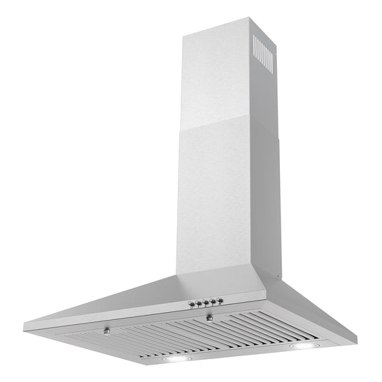 Cosmo 24 in. Ducted Wall Mount Range Hood in Stainless Steel with LED Lighting and Permanent Filters