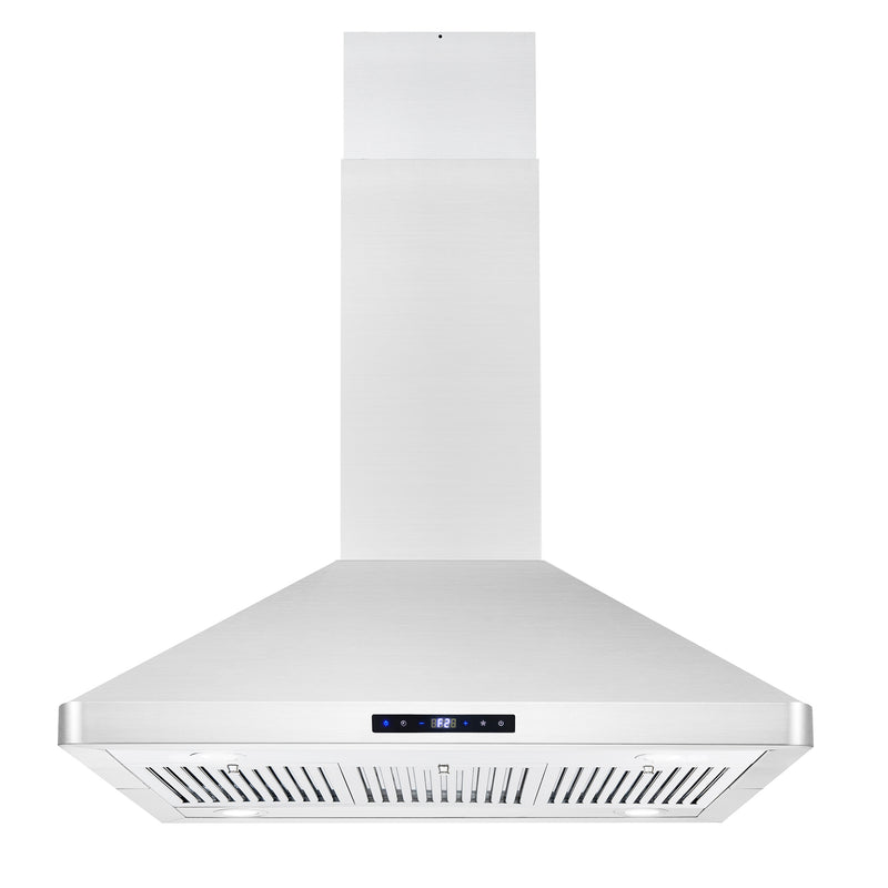 Load image into Gallery viewer, Cosmo 36 in. Ducted Island Range Hood with 380 CFM, 3-Speed Fan, Permanent Filters, LED Lights in Stainless Steel