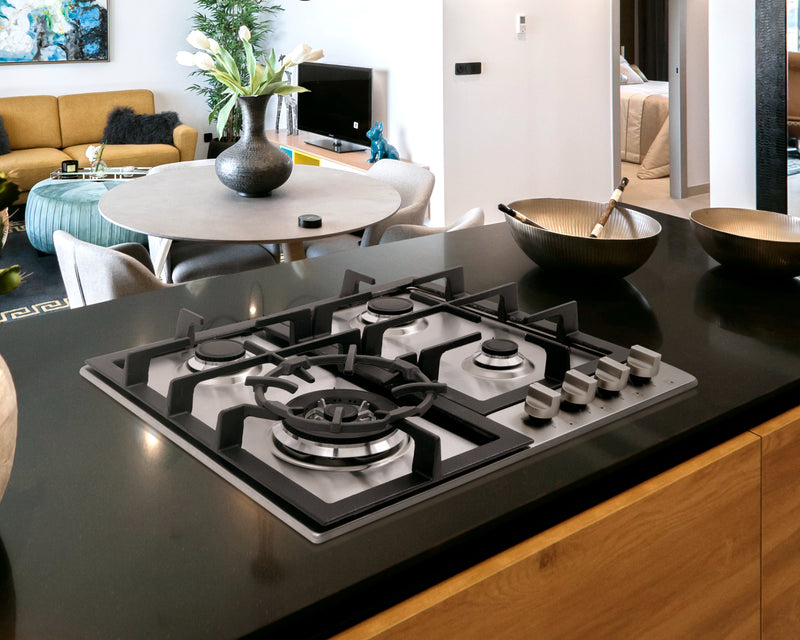 Load image into Gallery viewer, Cosmo 24 inch, Stainless Steel Gas Cooktop with 4 Sealed Burners - COS-640STX-E