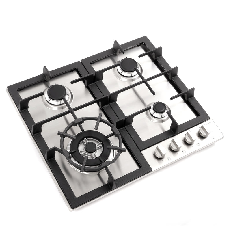 Load image into Gallery viewer, Cosmo 24 inch, Stainless Steel Gas Cooktop with 4 Sealed Burners - COS-640STX-E