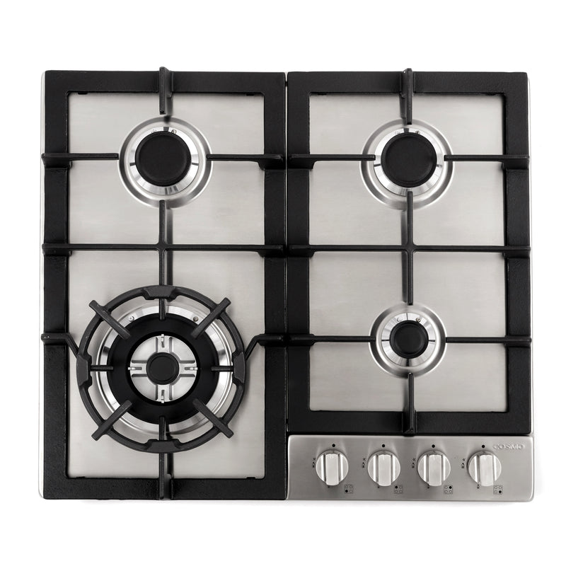 Load image into Gallery viewer, Cosmo 24 inch, Stainless Steel Gas Cooktop with 4 Sealed Burners - COS-640STX-E