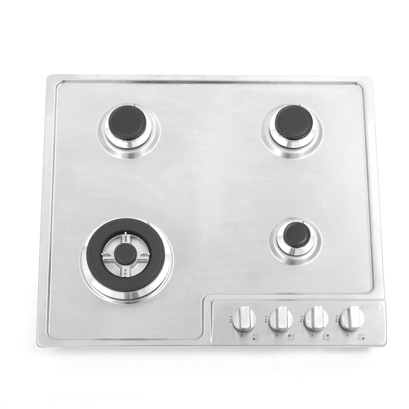 Load image into Gallery viewer, Cosmo 24 inch, Stainless Steel Gas Cooktop with 4 Sealed Burners - COS-640STX-E
