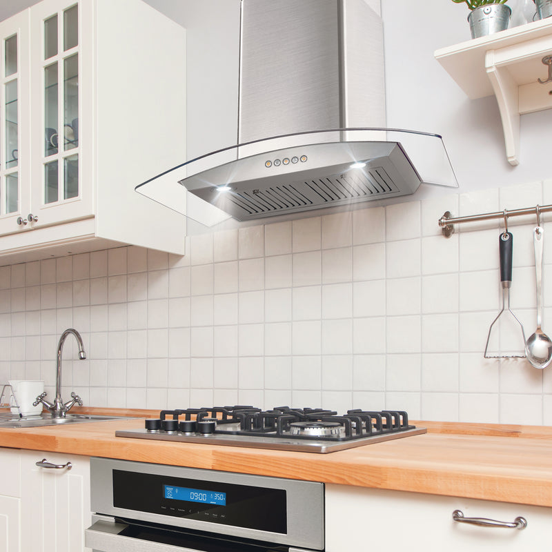 Load image into Gallery viewer, Cosmo 30 in. Ducted Wall Mount Range Hood in Stainless Steel with LED Lighting and Permanent Filters
