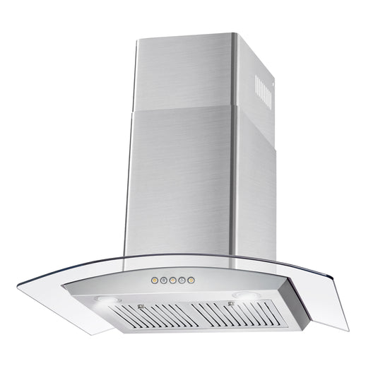 Cosmo 30 in. Ducted Wall Mount Range Hood in Stainless Steel with LED Lighting and Permanent Filters