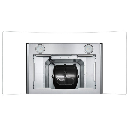 Cosmo 36 in. Ducted Wall Mount Range Hood in Stainless Steel with LED Lighting and Permanent Filters