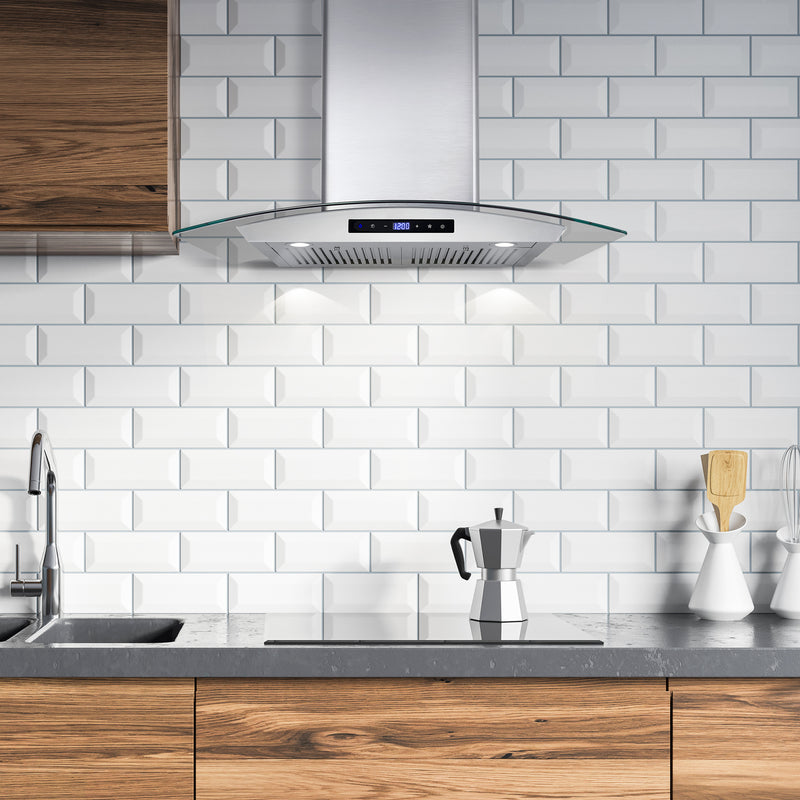 Load image into Gallery viewer, Cosmo 30 in. Ducted Wall Mount Range Hood in Stainless Steel with Touch Controls, LED Lighting and Permanent Filters