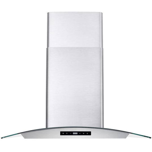 Cosmo 30 in. Ducted Wall Mount Range Hood in Stainless Steel with Touch Controls, LED Lighting and Permanent Filters