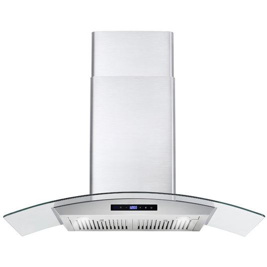 Cosmo 36 in. Ducted Wall Mount Range Hood in Stainless Steel with Touch Controls, LED Lighting and Permanent Filters