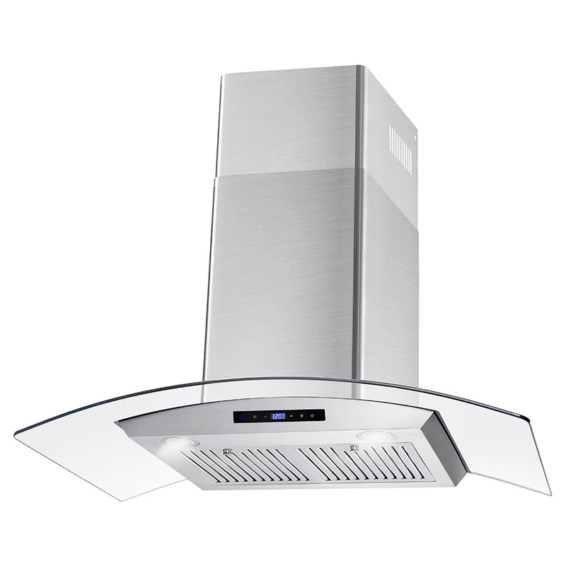 Load image into Gallery viewer, Cosmo 36 in. Ducted Wall Mount Range Hood in Stainless Steel with Touch Controls, LED Lighting and Permanent Filters