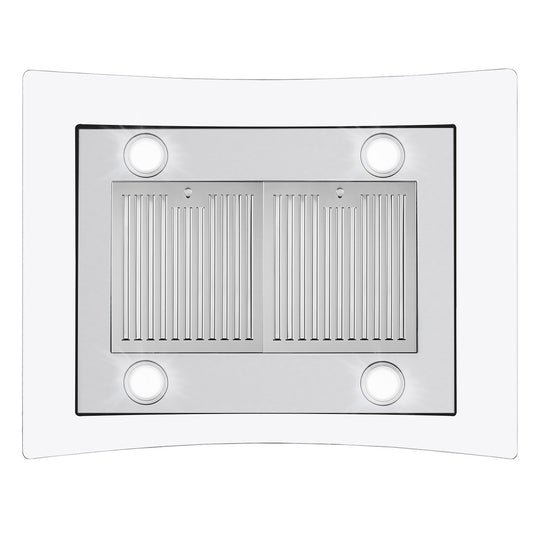 Cosmo 30 in. Ducted Island Range Hood in Stainless Steel with LED Lighting and Permanent Filters