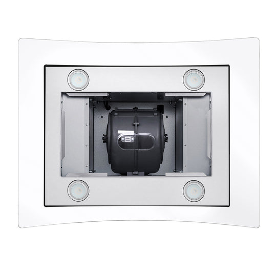 Cosmo 30 in. Ducted Island Range Hood in Stainless Steel with LED Lighting and Permanent Filters