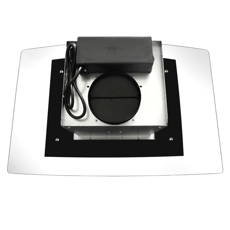 Load image into Gallery viewer, Cosmo 668ICS900 36 in. Island Range Hood with 380 CFM, 3 Speeds, Ducted, Permanent Filters, Soft Touch Controls, LED Lights, Curved Glass Hood in Stainless Steel