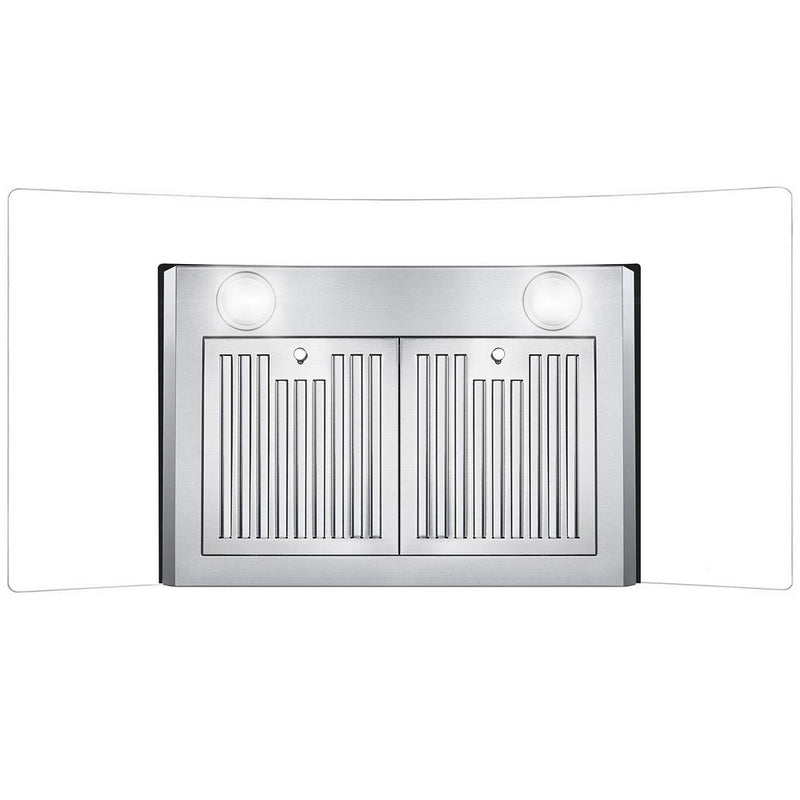 Load image into Gallery viewer, Cosmo 36 in. Ducted Wall Mount Range Hood in Stainless Steel with Push Button Controls, LED Lighting and Permanent Filters