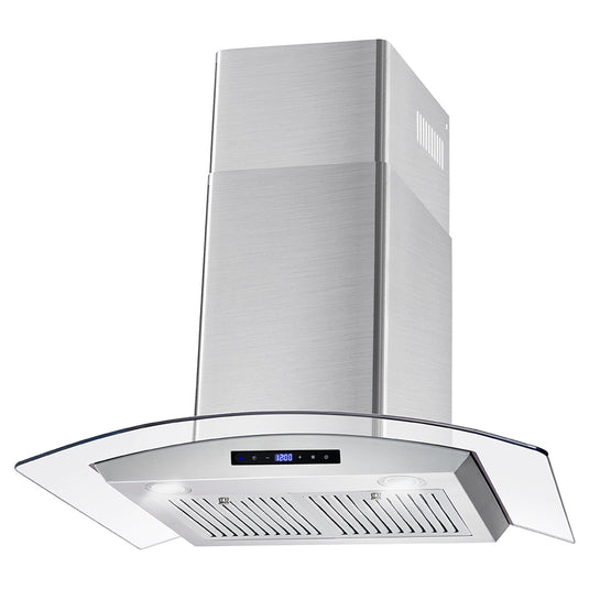 Cosmo 30 in. Ducted Wall Mount Range Hood in Stainless Steel with Touch Controls, LED Lighting and Permanent Filters