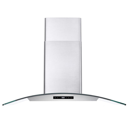 Cosmo 36 in. Ducted Wall Mount Range Hood in Stainless Steel with Touch Controls, LED Lighting and Permanent Filters