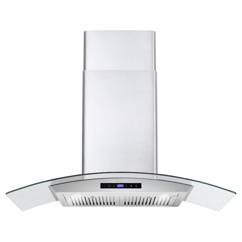 Load image into Gallery viewer, Cosmo 36 in. Ducted Wall Mount Range Hood in Stainless Steel with Touch Controls, LED Lighting and Permanent Filters