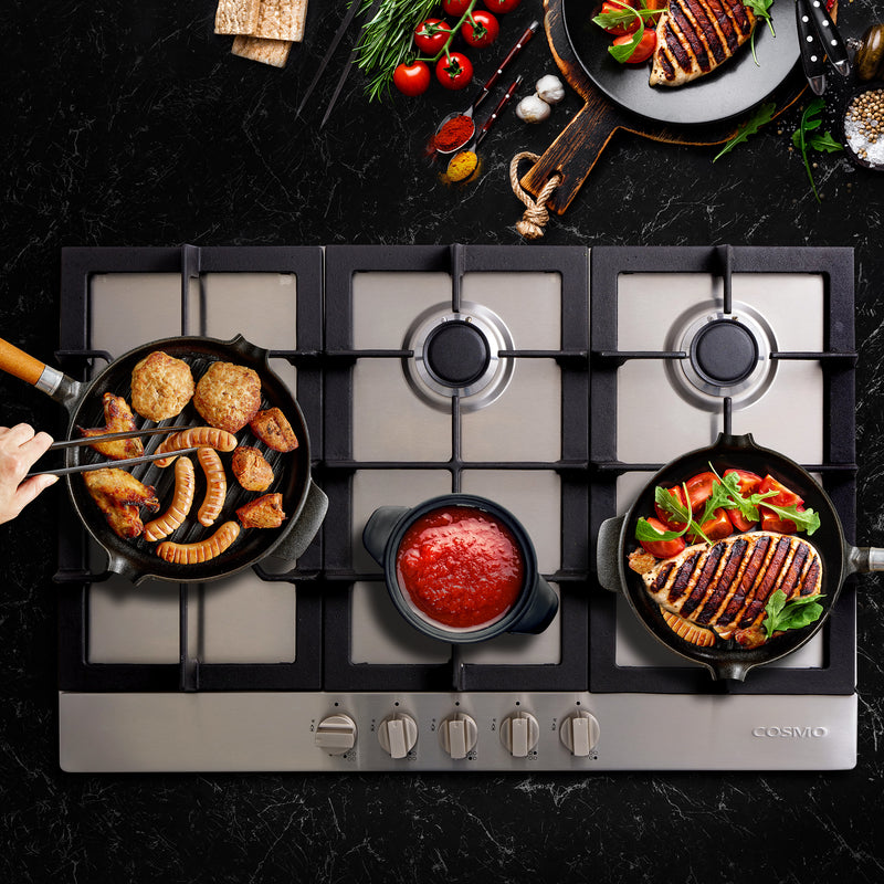 Load image into Gallery viewer, Cosmo 30 in. Gas Cooktop in Stainless Steel with 5 Sealed Brass Burners