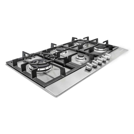 Cosmo 30 in. Gas Cooktop in Stainless Steel with 5 Sealed Brass Burners