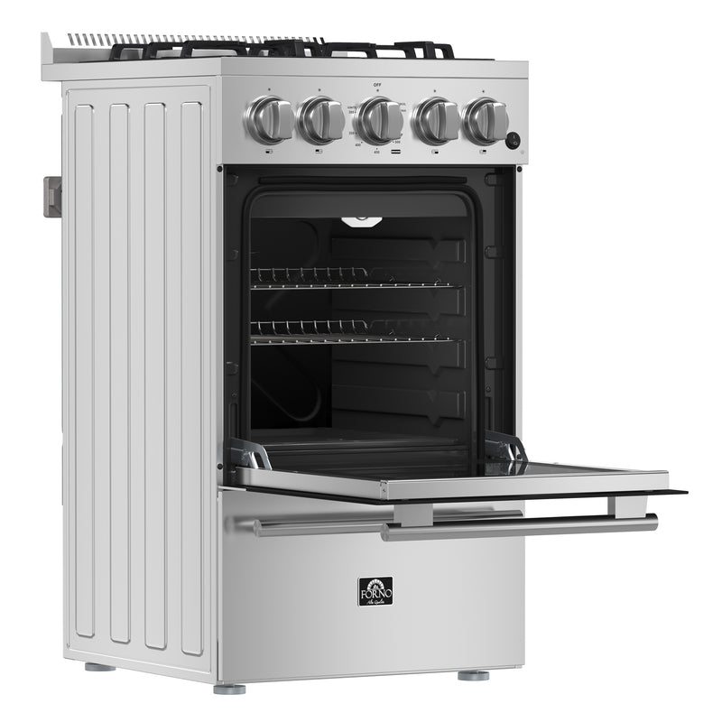 Load image into Gallery viewer, Forno Lamazze 20-Inch, Stainless Steel Freestanding Gas Range, Compact Design - FFSGS6265-20