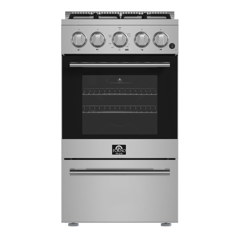 Load image into Gallery viewer, Forno Lamazze 20-Inch, Stainless Steel Freestanding Gas Range, Compact Design - FFSGS6265-20