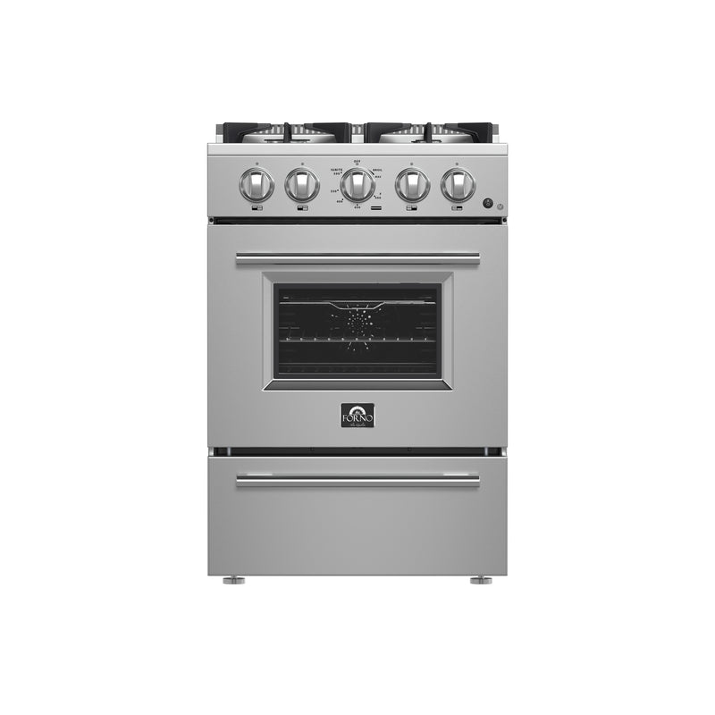 Load image into Gallery viewer, Forno Breno 24-Inch, Stainless Steel Freestanding Gas Range, Compact Design - FFSGS6272-24