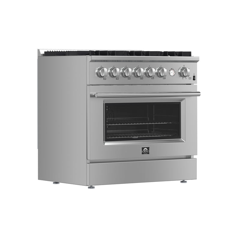 Load image into Gallery viewer, Marco 36-Inch Gas Range Stainless Steel, 6 Burners 67,000 BTU, 5.36 cu.ft. Convection Oven